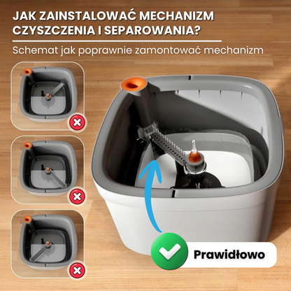 HydroSpin PRO™ - Samoczyszczący mop z separacją czystej i brudnej wody