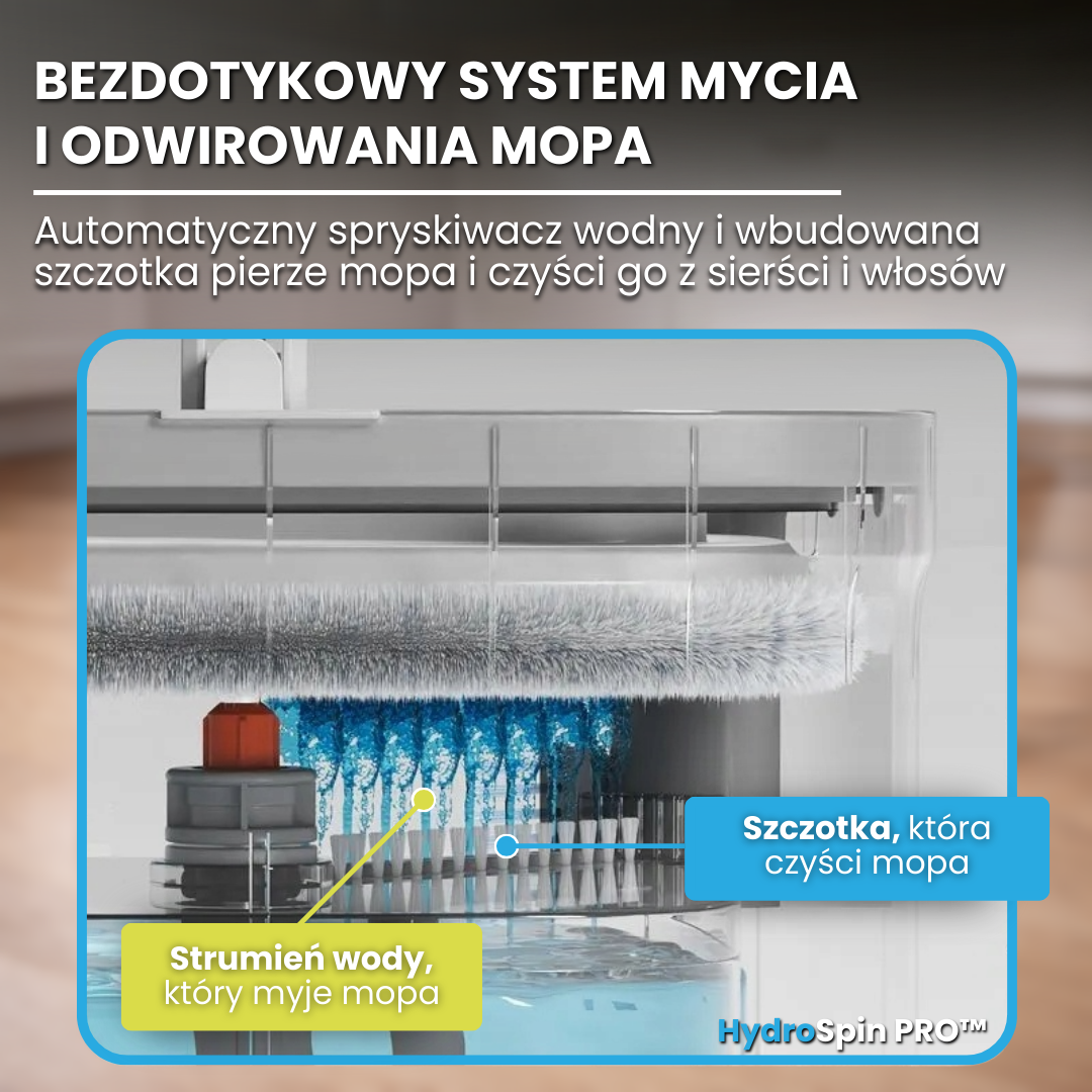 HydroSpin PRO™ - Samoczyszczący mop z separacją czystej i brudnej wody