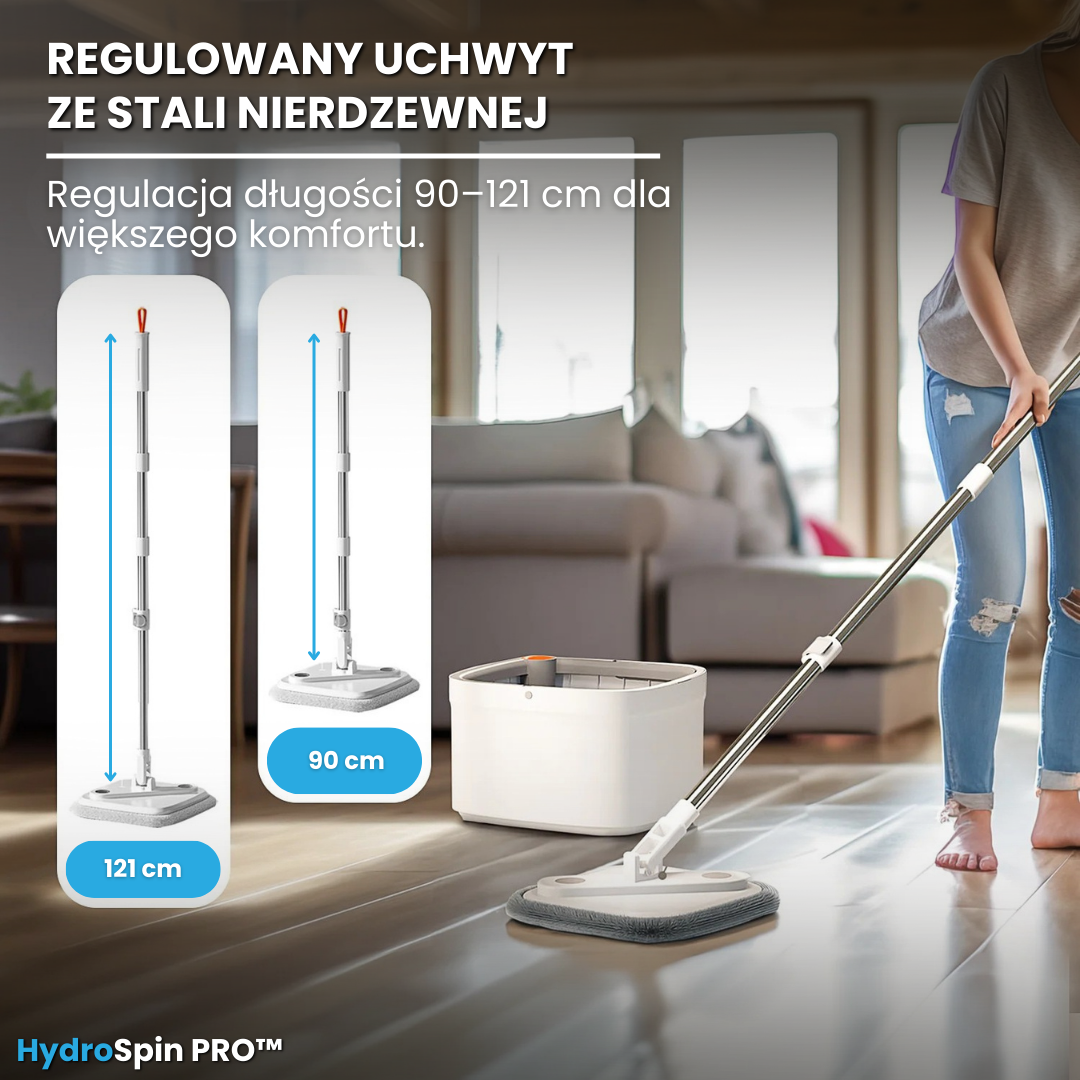 HydroSpin PRO™ - Samoczyszczący mop z separacją czystej i brudnej wody
